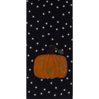 Starry Starry Pumpkin Black Table Runner