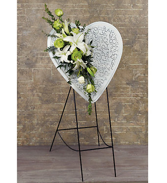 White Heart Lily Easel